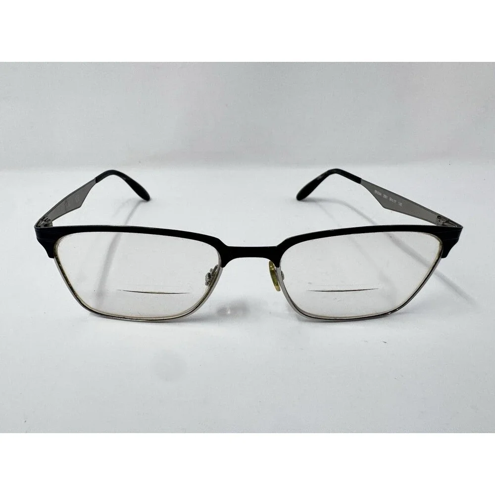 Ray-Ban RB6344 2861 Black Silver Eyeglass Frames 54-17-140 Authentic